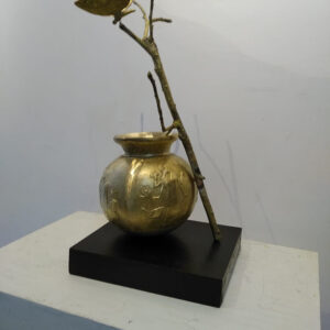 growth bronze sculpture, Size: 10"X 8"X 22"