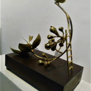 Growth bronze sculpture, Size: 15 x 9 x 19 inches