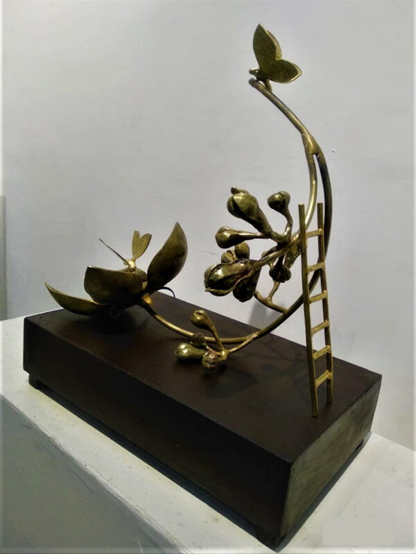 Growth bronze sculpture, Size: 15 x 9 x 19 inches