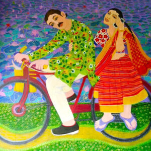 Couple painting by Dolly Dutta , Size : 30″X 36″