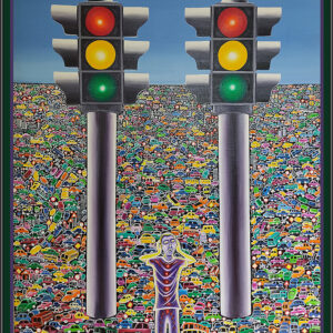 traffic and pollution painting,